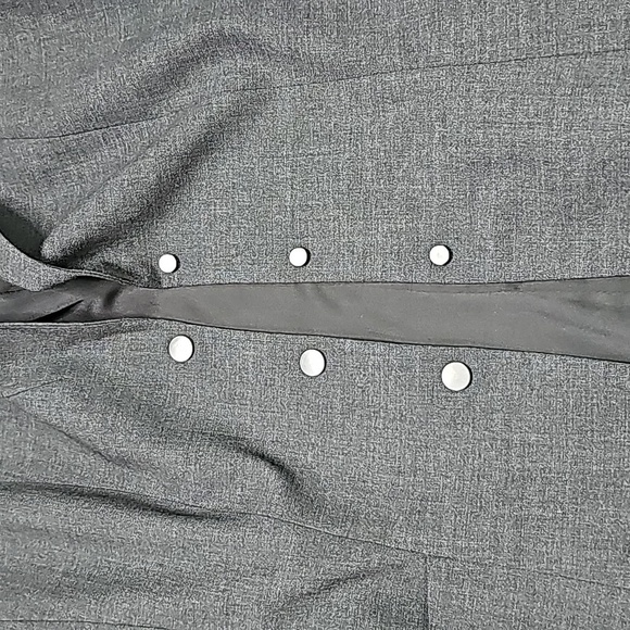Elie Tahari snap button two-tone gray wool blazer size 8 - Picture 14 of 14